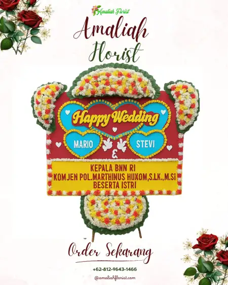 Papan Bunga Pernikahan Air Teluh